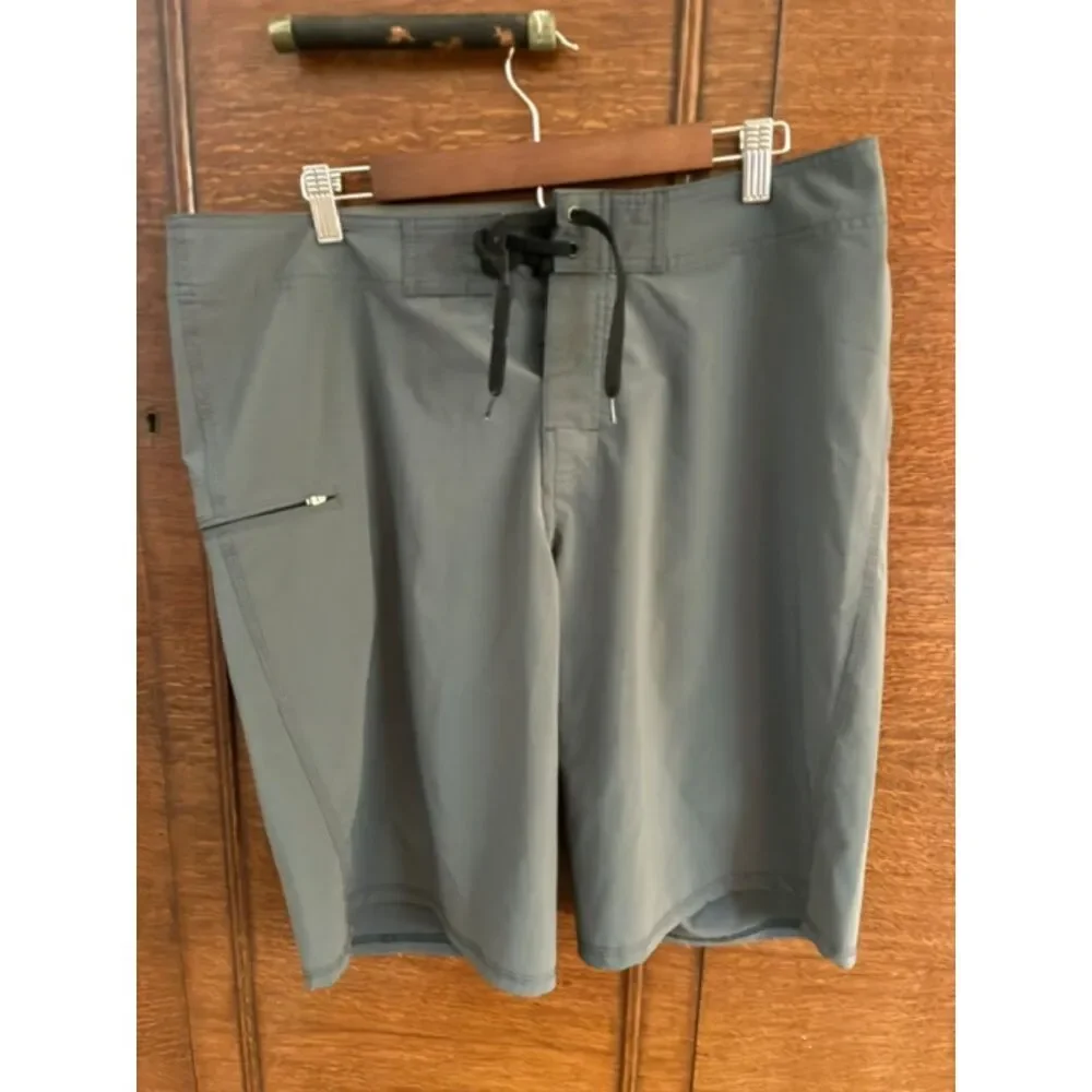 Surf Station Gray Board Shorts Men's Size 36 | Performance Swim Surf Beach EUC